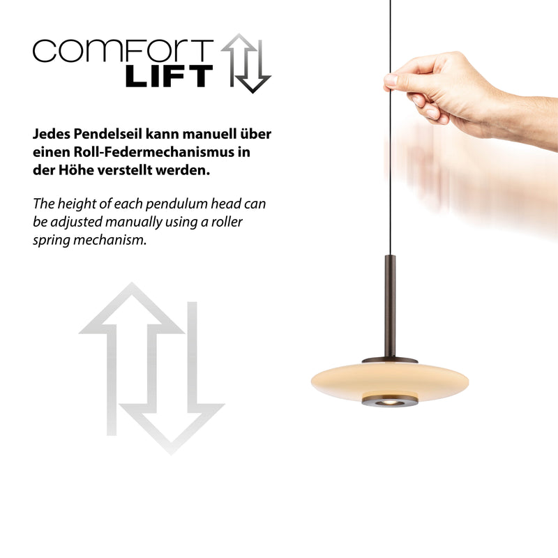 Lustra Paul Neuhaus PURE VITRUM 2xLED Maro Metalic