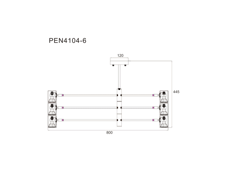 Lustra Zuma Line PEDRO 6xGU10 Negru