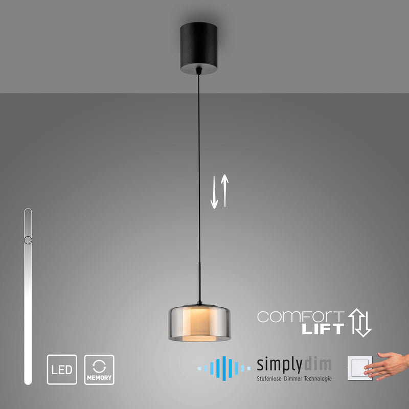 Lustra Paul Neuhaus RIKA LED Negru