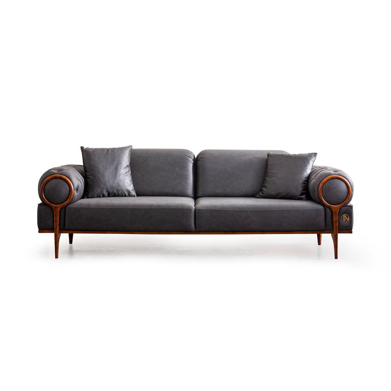 Canapea Rolex Lux Inev Asi Home, Verde Olive, lungime 256cm, latime 105cm, inaltime 84cm