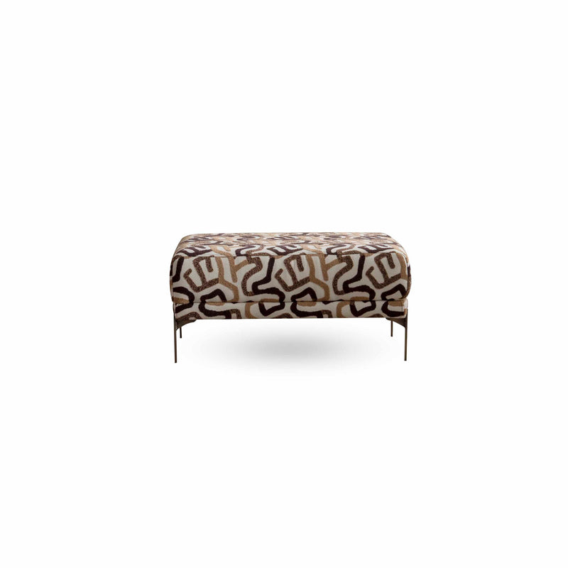 Colțar modular cu Pouf Asi Home Rover Inev Boucle, Crem-Maro, Inserții Lemn & Măsuțe Laterale, 6 Pernuțe Decorative