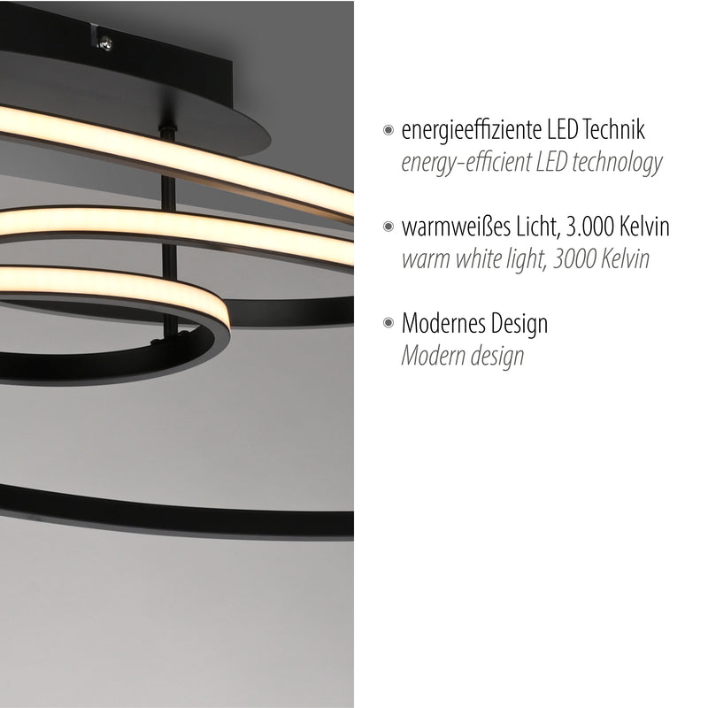 Plafoniera Paul Neuhaus LUMACA LED Negru