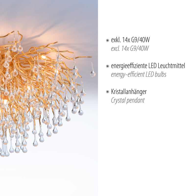 Plafoniera Paul Neuhaus ICICLE 14xG9 Alama Vintage
