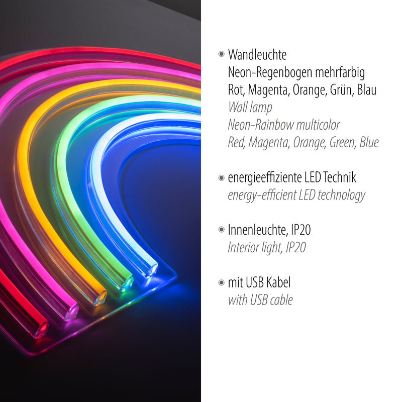 Aplica Paul Neuhaus NEON-RAINBOW LED Multicolor