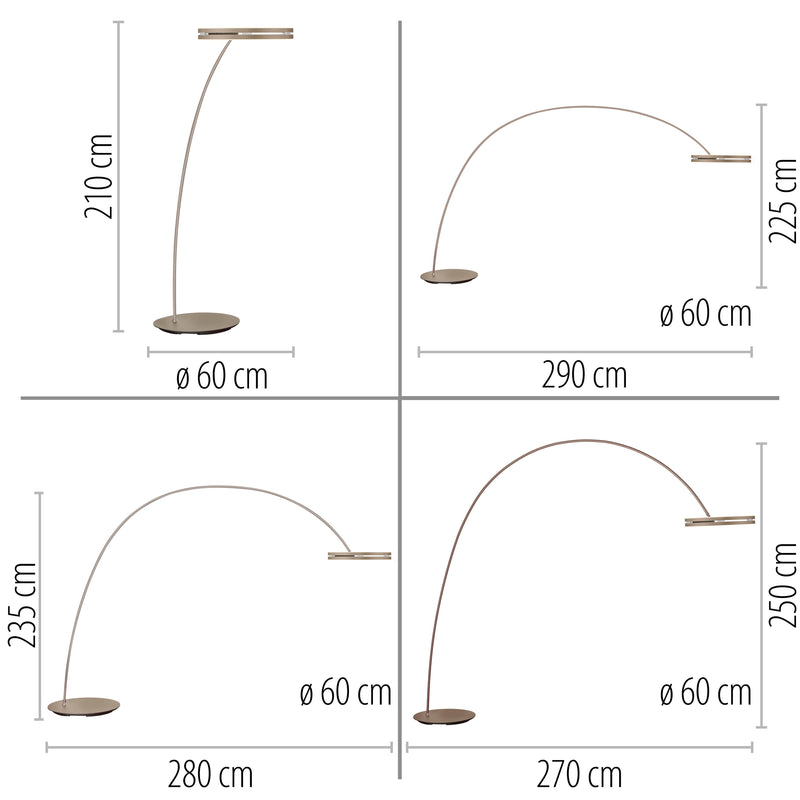 Lampadar Paul Neuhaus PURE LOOP-BOW 2xLED Maro
