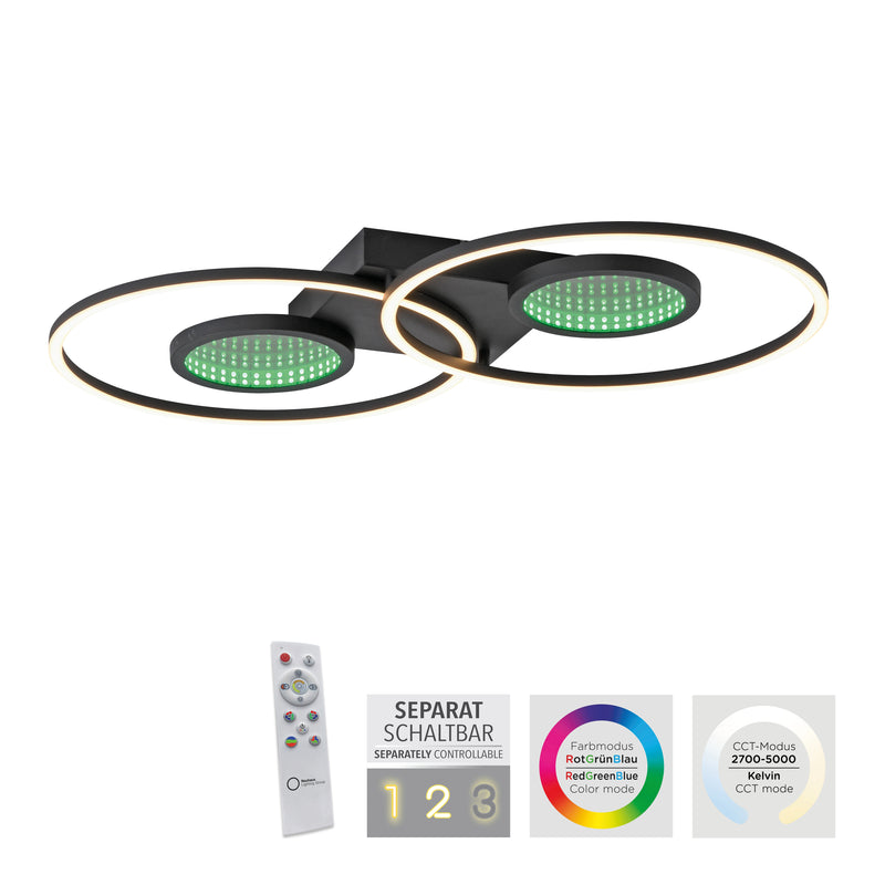 Plafoniera Paul Neuhaus TUNEL 4xLED Negru