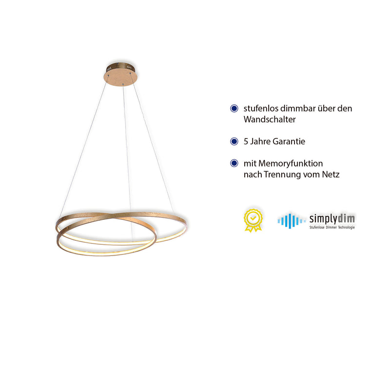 Lustra Paul Neuhaus ROMAN LED Auriu