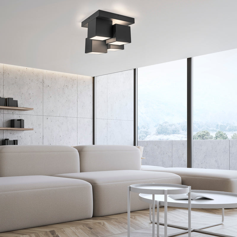 Plafoniera Paul Neuhaus TETRIS 4xLED Negru