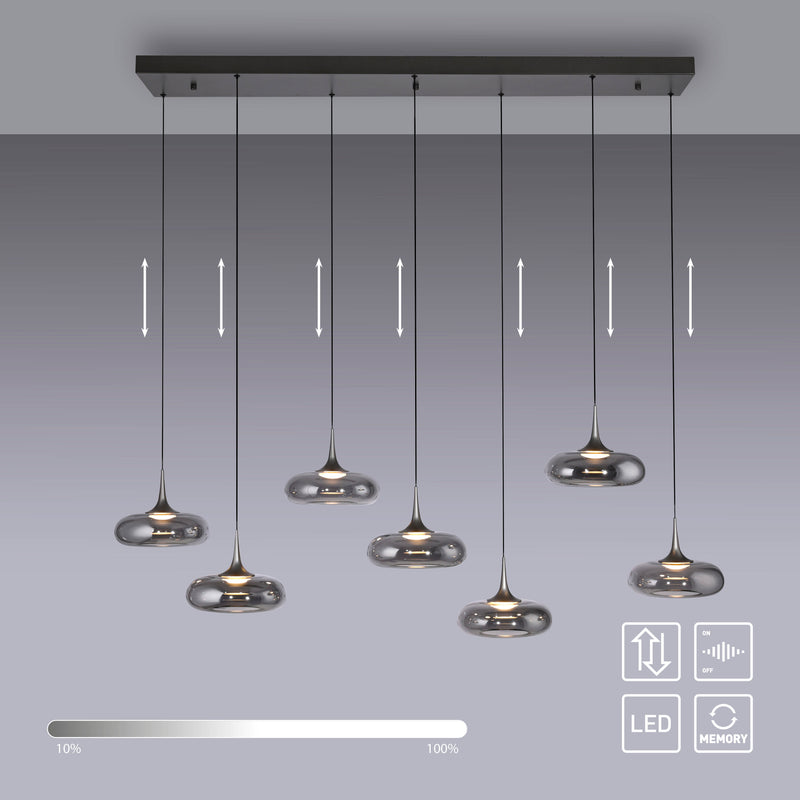 Lustra Paul Neuhaus POSH 7xLED Gri