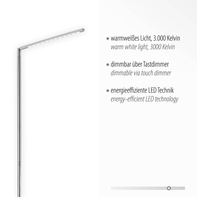 Lampadar Paul Neuhaus DAWDA LED Argintiu