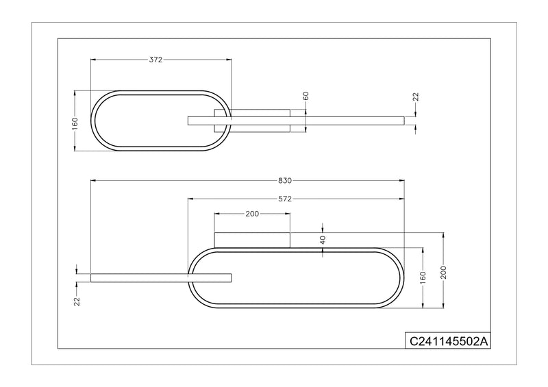 Plafoniera Zuma Line RAVON 2xLED Auriu