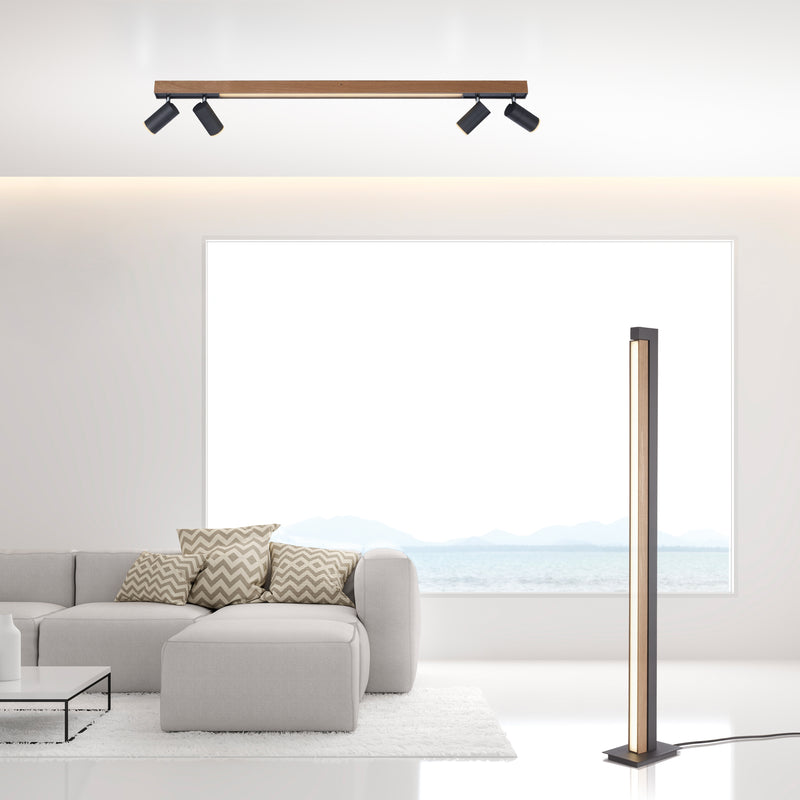 Plafoniera Paul Neuhaus PURE-LINES 5xLED Lemn Natural