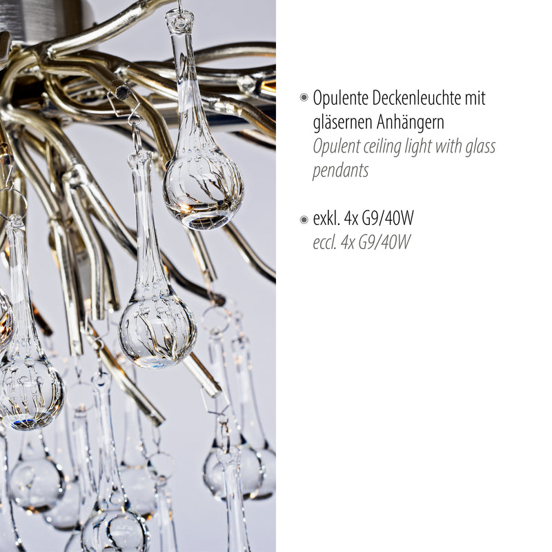 Plafoniera Paul Neuhaus ICICLE 4xG9 Otel