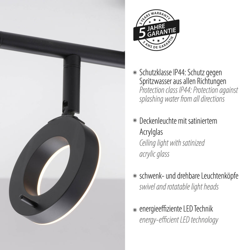 Plafoniera Paul Neuhaus SILEDA 2xLED Negru
