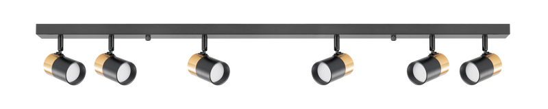 Plafoniera Zuma Line FORI 6xGU10 Negru