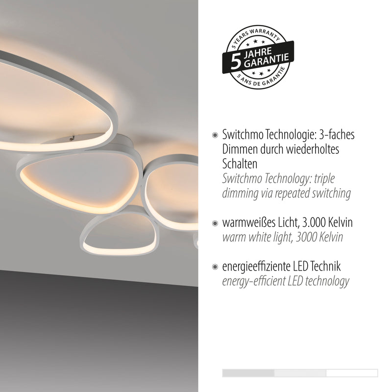 Plafoniera Zuma Line PEBBLES LED Alb