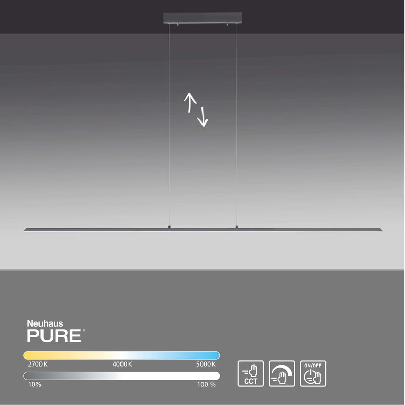 Lustra Paul Neuhaus PURE-LITE LED Antracit