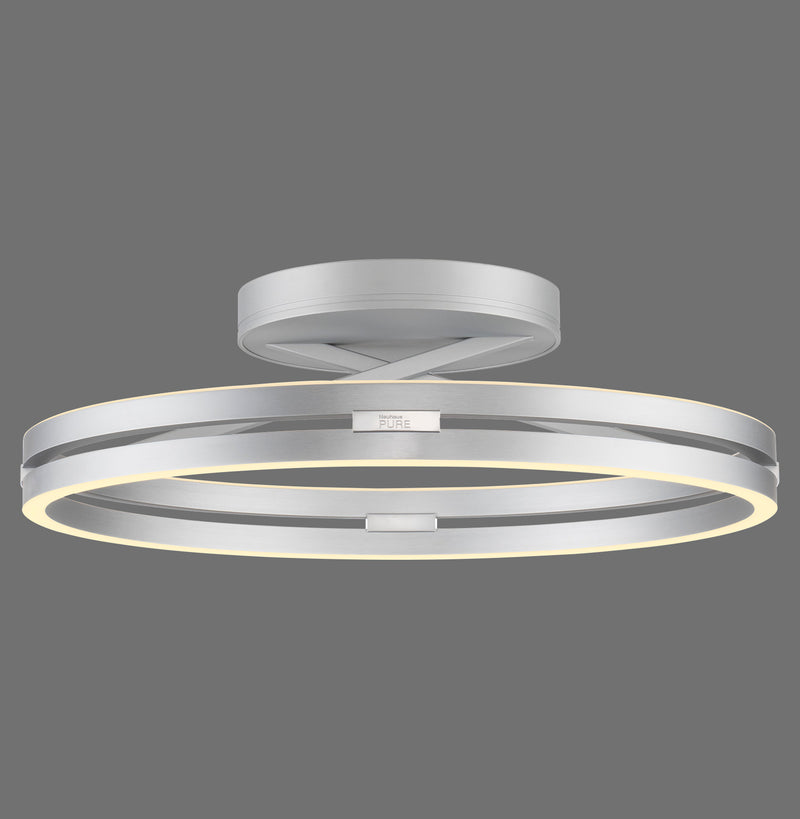 Plafoniera Paul Neuhaus PURE LOOP 2xLED Aluminiu