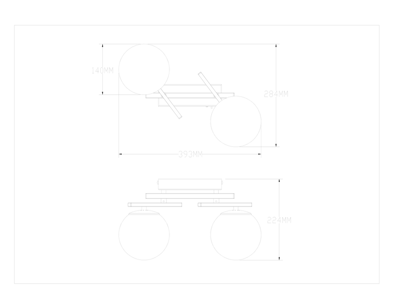 Plafoniera Zuma Line NEBULA 2xLED Nichel