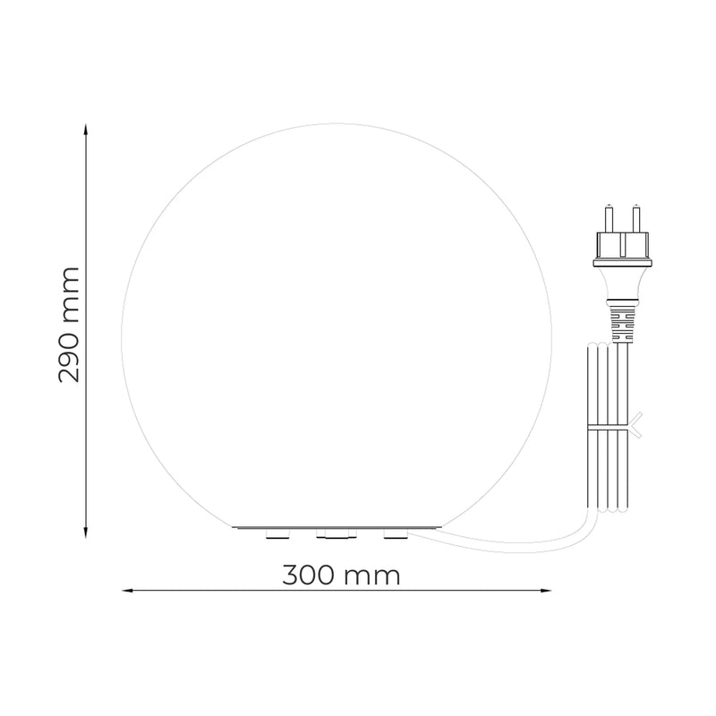 Lampa Exterior Zuma Line BALL 1xE27 Alb