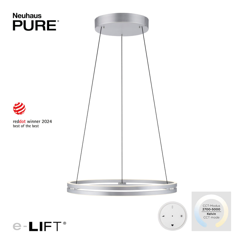 Lustra Paul Neuhaus PUREE-LOOP 2xLED Aluminiu