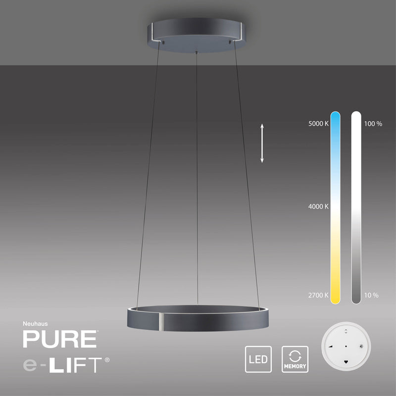 Lustra Paul Neuhaus PURE E-CLIPSE 2xLED Gri