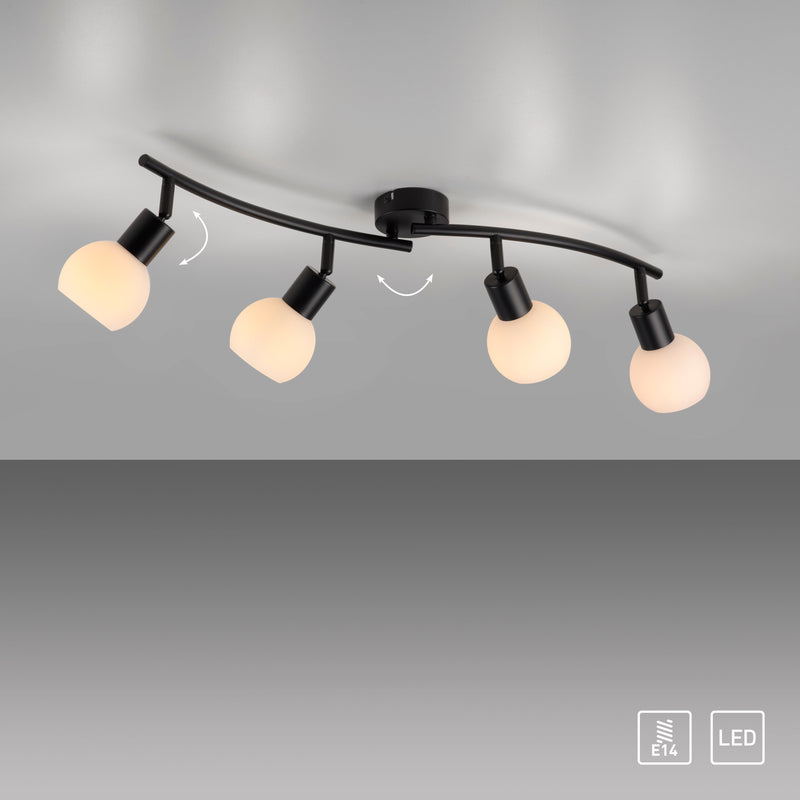 Plafoniera Paul Neuhaus LOKI 4xE14 Negru