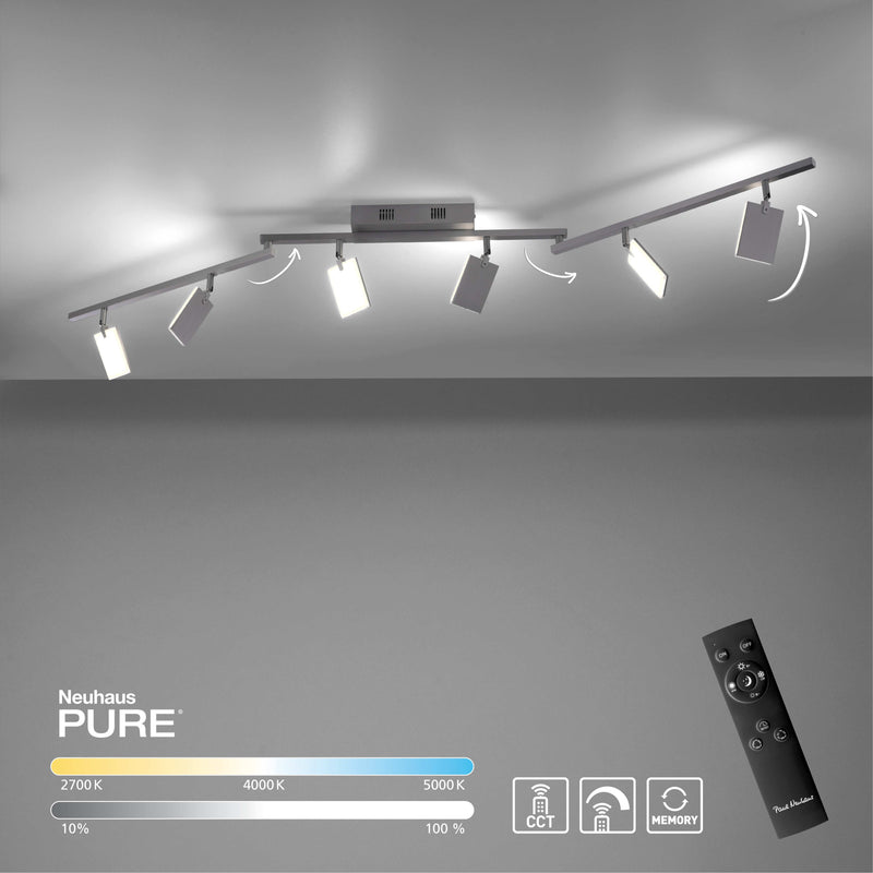 Plafoniera Paul Neuhaus PURE-MIRA 6xLED Aluminiu