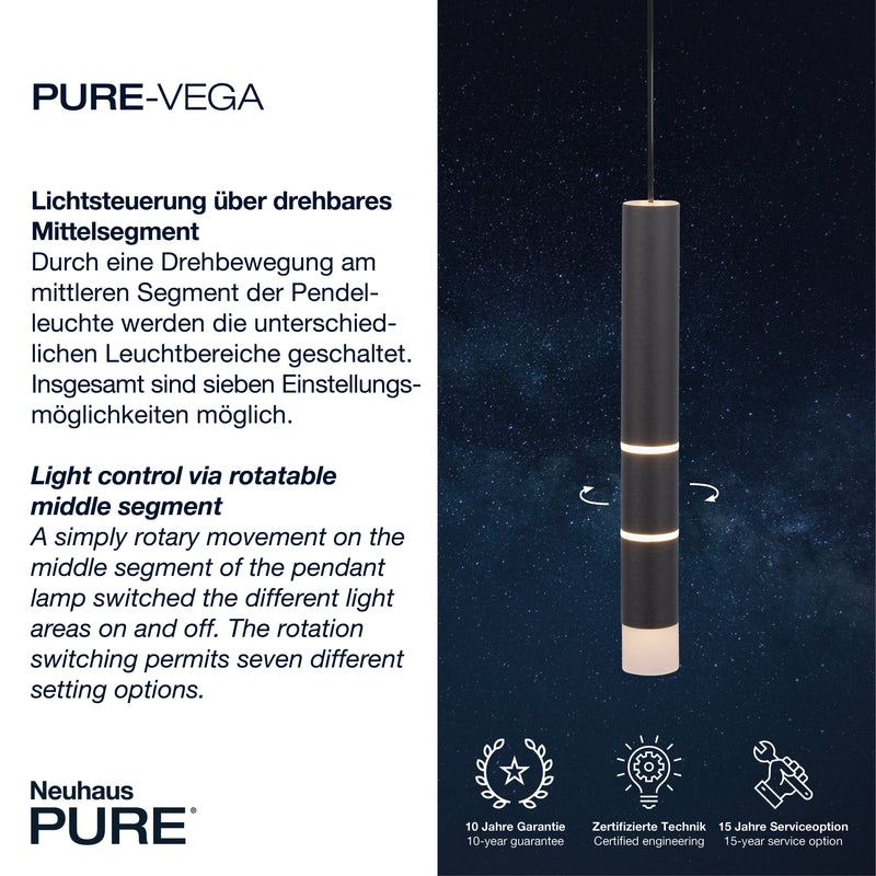 Lustra Paul Neuhaus PURE-VEGA 4xLED Negru
