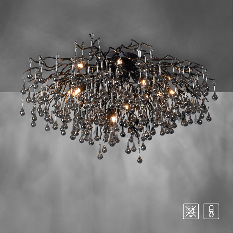 Plafoniera Paul Neuhaus ICICLE 14xG9 Negru