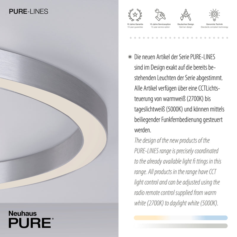 Plafoniera Paul Neuhaus PURE-LINES LED Aluminiu