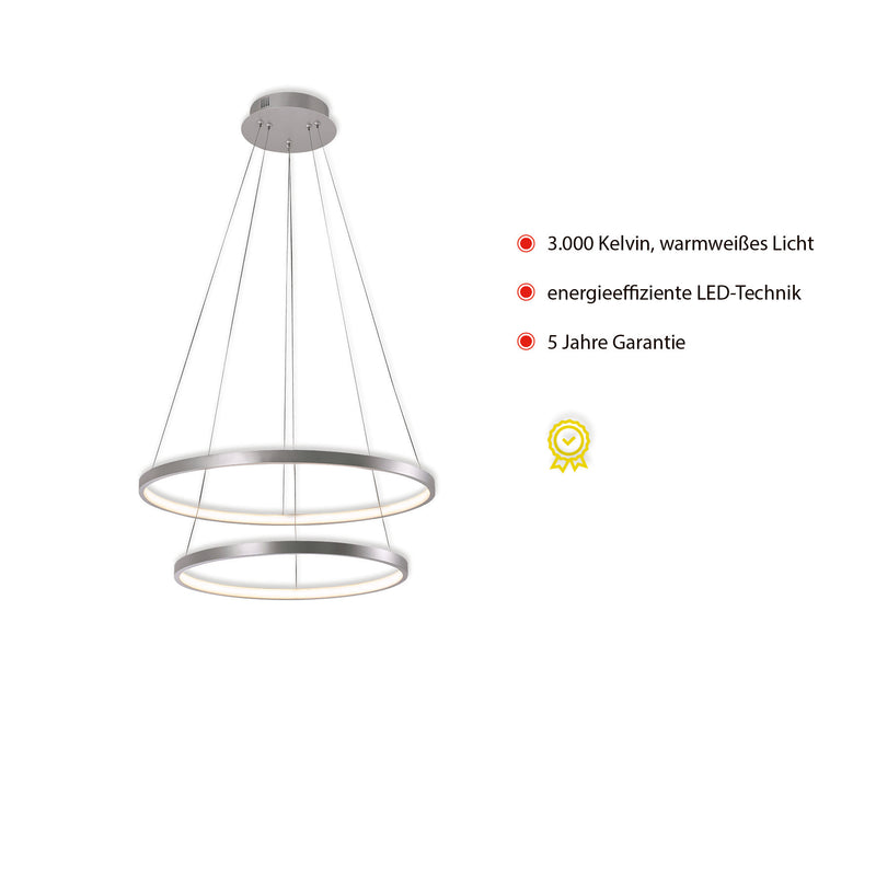 Lustra Paul Neuhaus CIRCLE 2xLED Argintiu