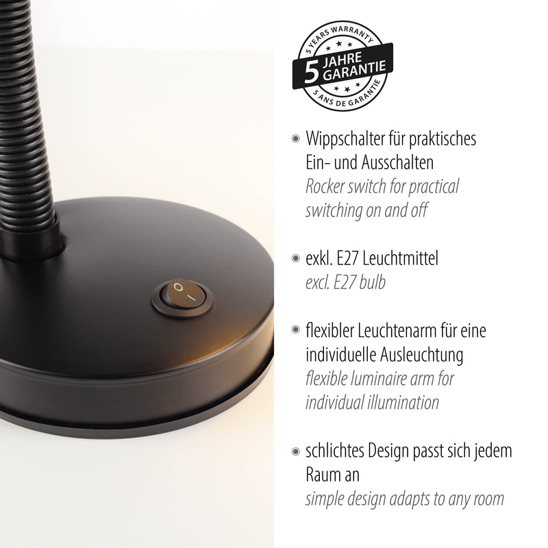 Veioza Paul Neuhaus FLEXI 1xE27 Negru