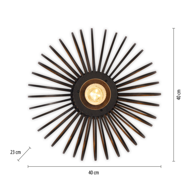 Plafoniera Zuma Line RACOON 5xE27 Negru