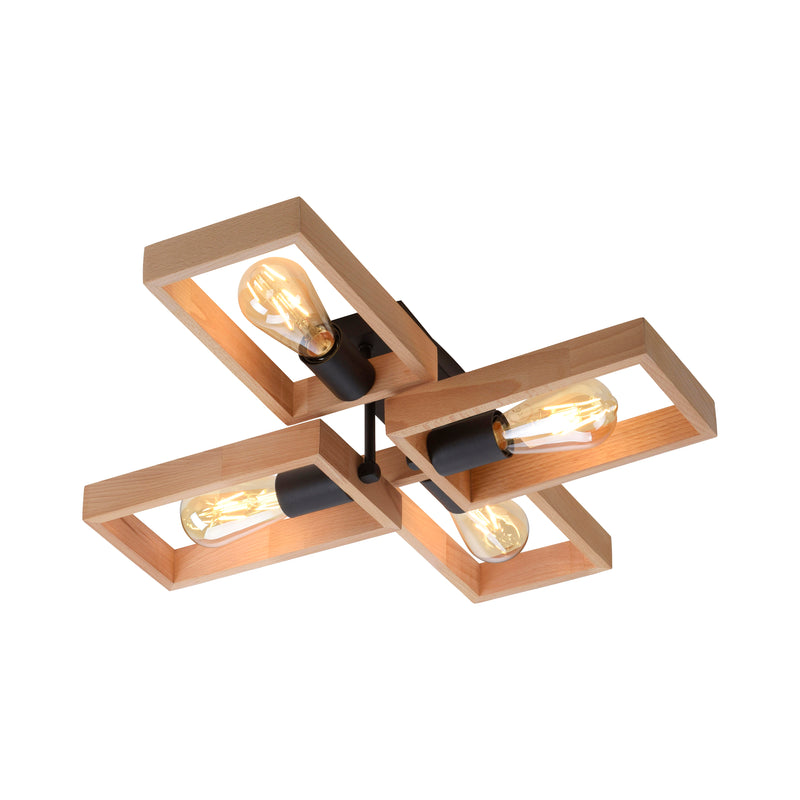Plafoniera Paul Neuhaus FRANKY 4xE27 Negru