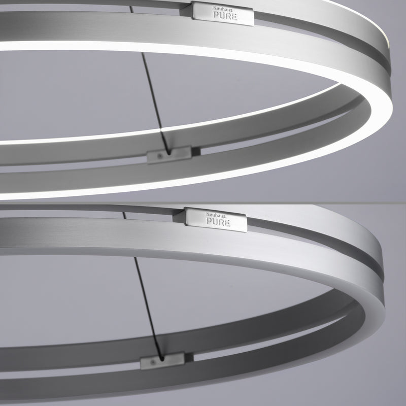 Lustra Paul Neuhaus PUREE-LOOP 2xLED Aluminiu