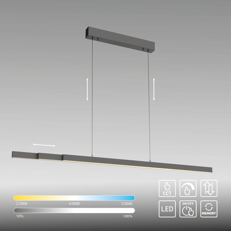 Lustra Paul Neuhaus ADRIANA COMFORT LIFT LED Antracit