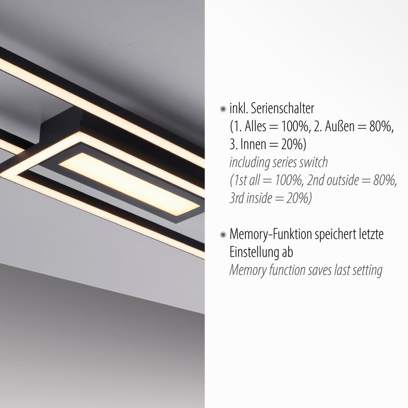 Plafoniera Zuma Line ASMIN LED Negru