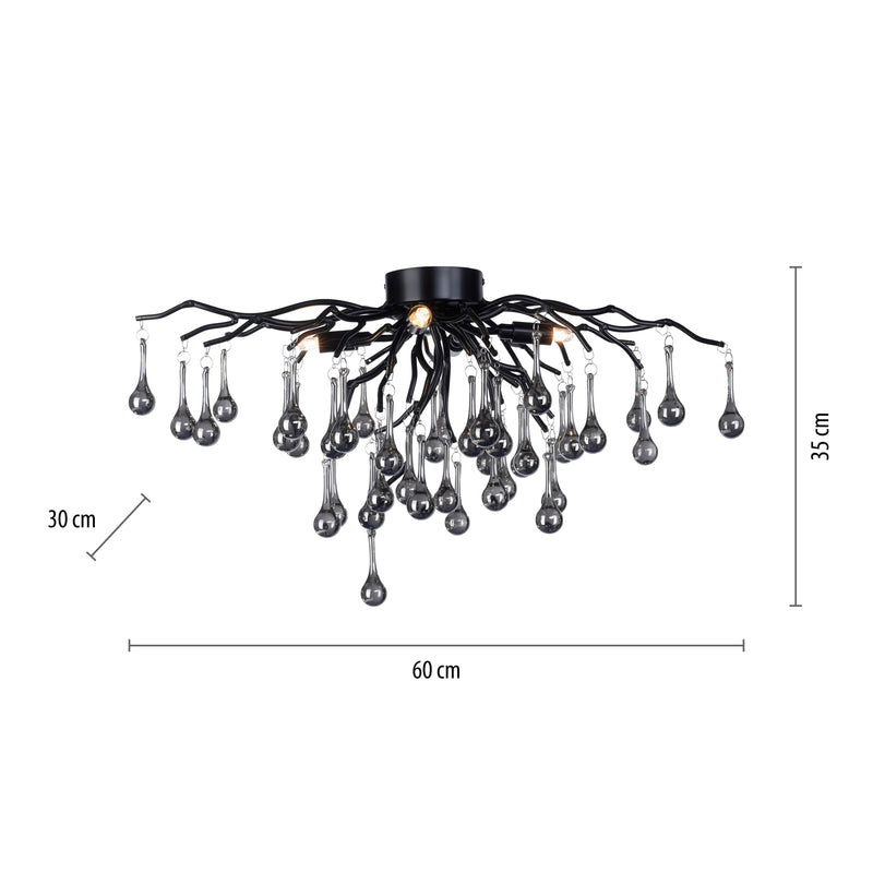 Plafoniera Paul Neuhaus ICICLE 4xG9 Negru