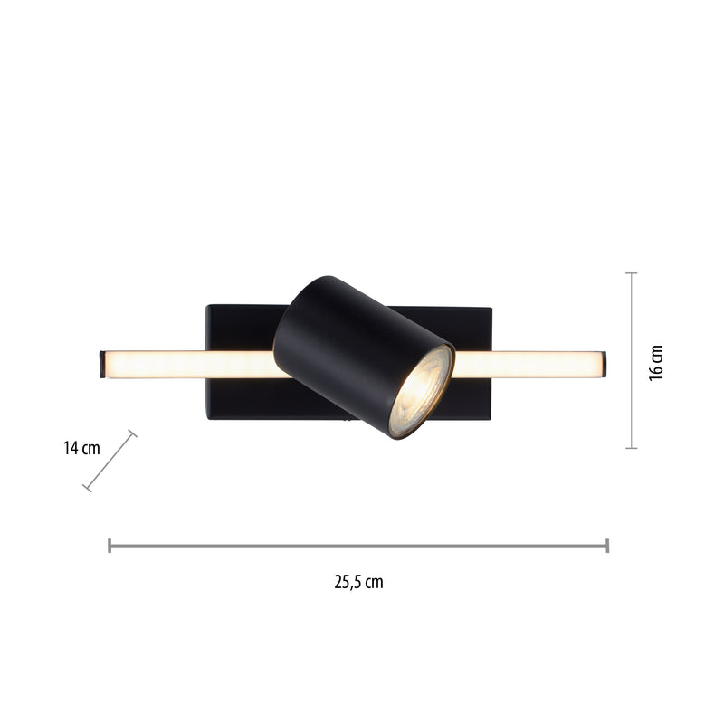 Plafoniera Paul Neuhaus BARIK 2xGU10 Negru