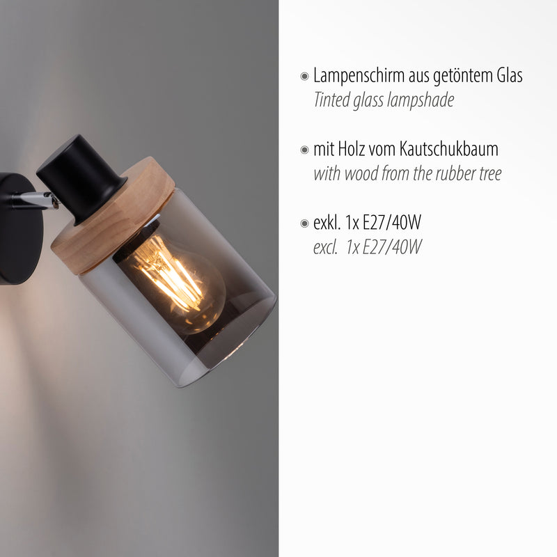 Plafoniera Paul Neuhaus PASQUAL 1xE27 Negru