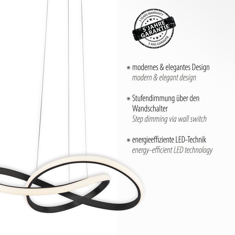 Lustra Paul Neuhaus MARIA LED Negru