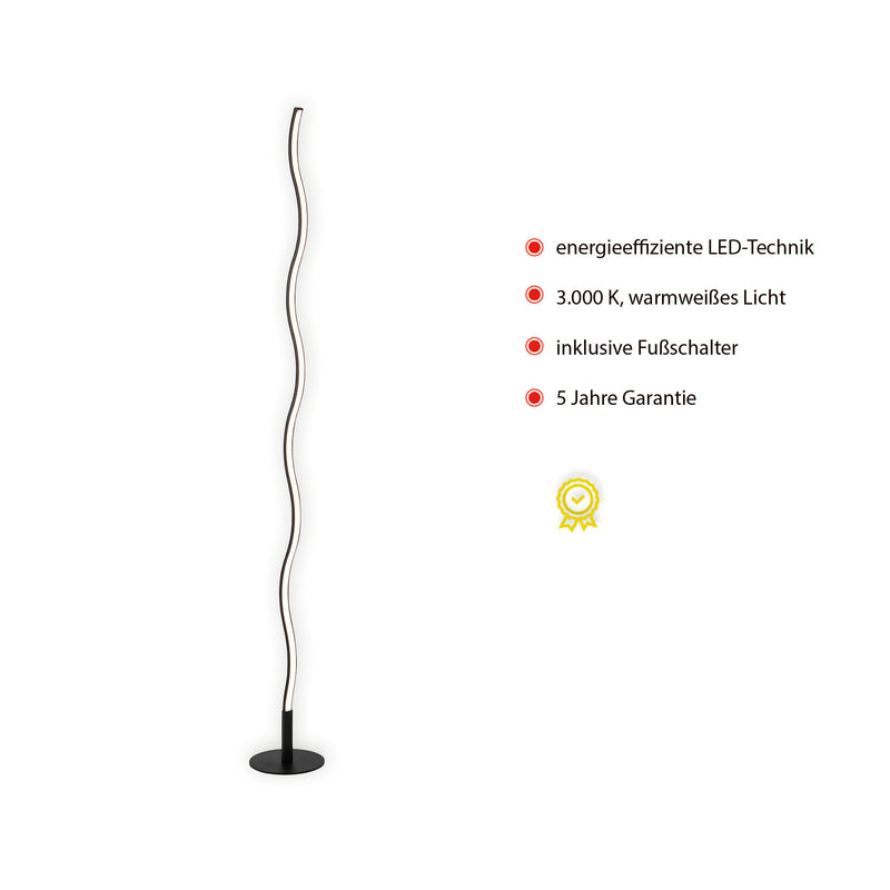 Lampadar Paul Neuhaus WAVE LED Negru