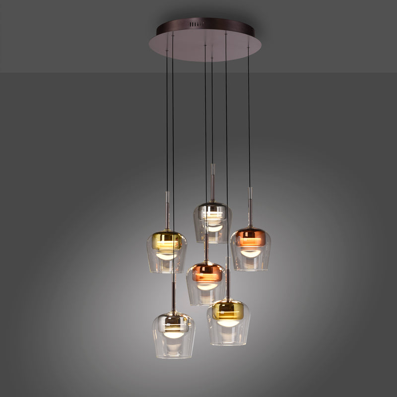 Lustra Paul Neuhaus Q-KON 6xLED Multicolor