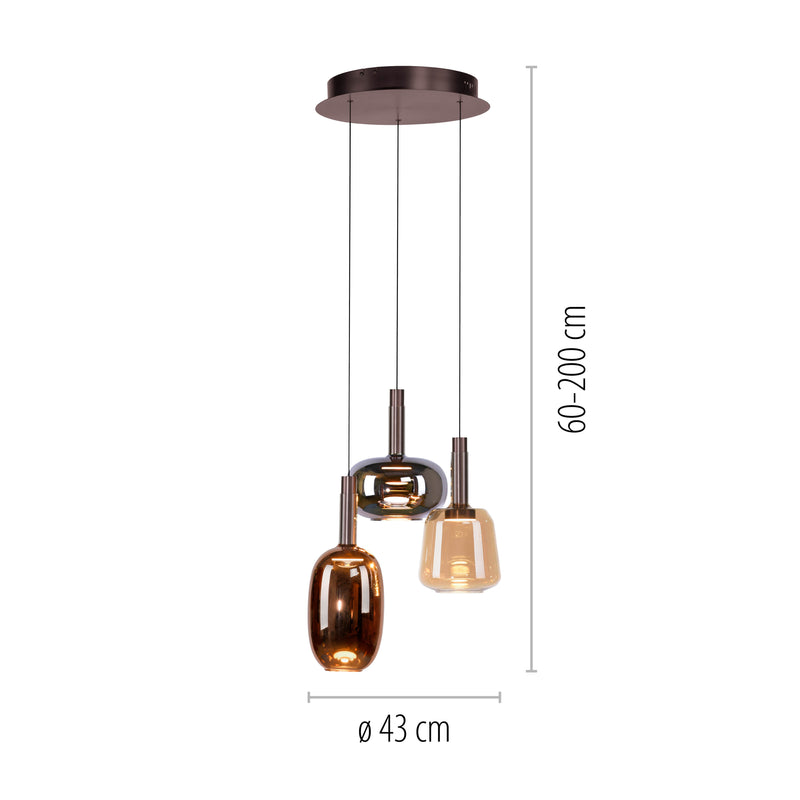Lustra Paul Neuhaus IRIDES 3xLED Multicolor