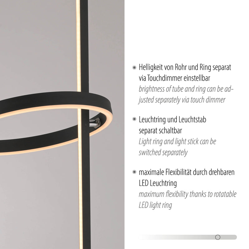 Lampadar Paul Neuhaus RITUS 2xLED Negru