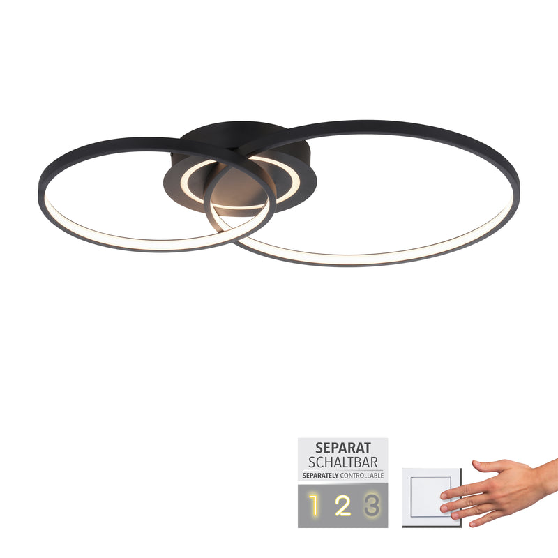 Plafoniera Paul Neuhaus ASMINA 3xLED Negru