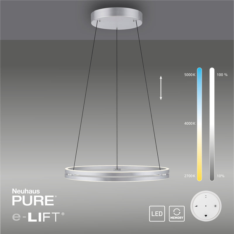 Lustra Paul Neuhaus PUREE-LOOP 2xLED Aluminiu