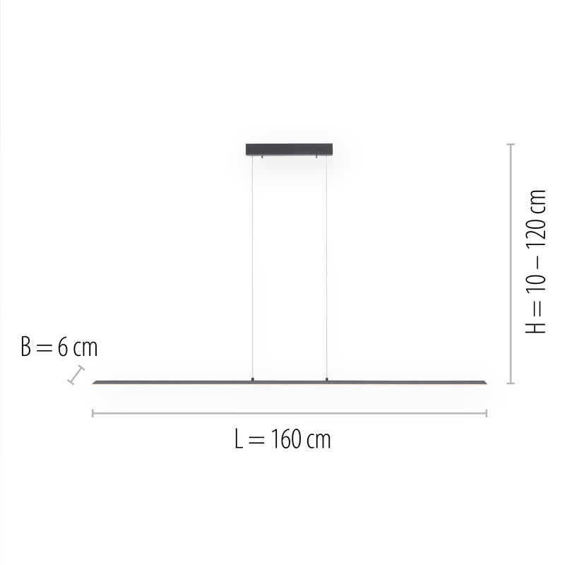 Lustra Paul Neuhaus PURE-LITE LED Antracit