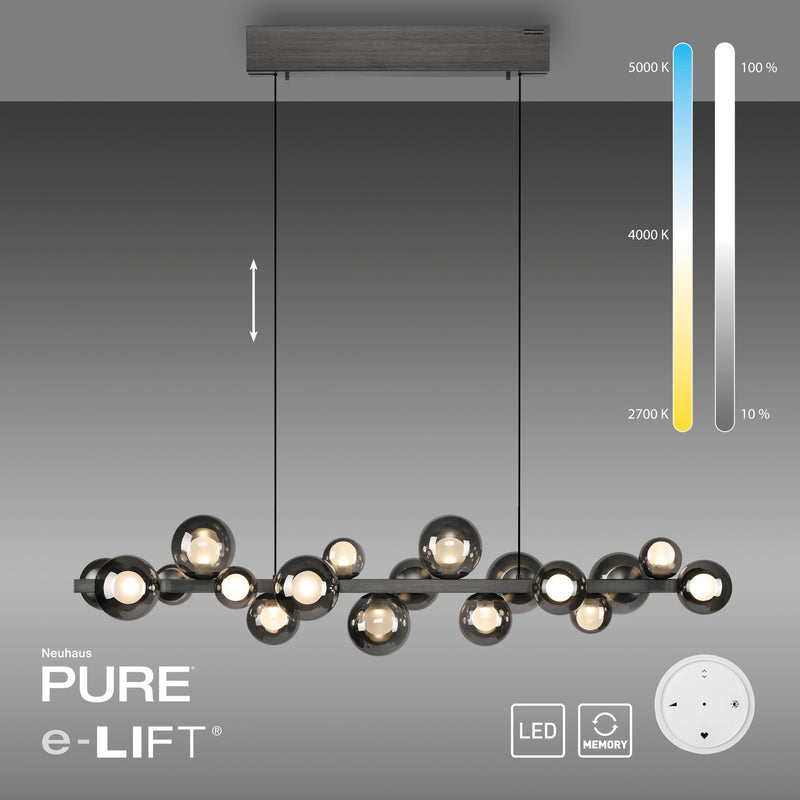 Lustra Paul Neuhaus PURE E-POPUP 18xLED Gri